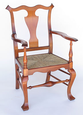 SAVERY RUSH SEAT ARM CHAIR, MAPLE (C95A)